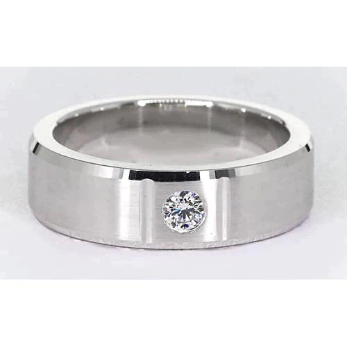 0.50 Ct Men's Single Real Diamond Ring