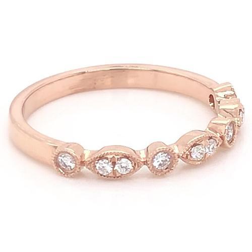 0.50 Carats Wedding Band Round Lab Grown Diamond Prong Set Women Jewelry