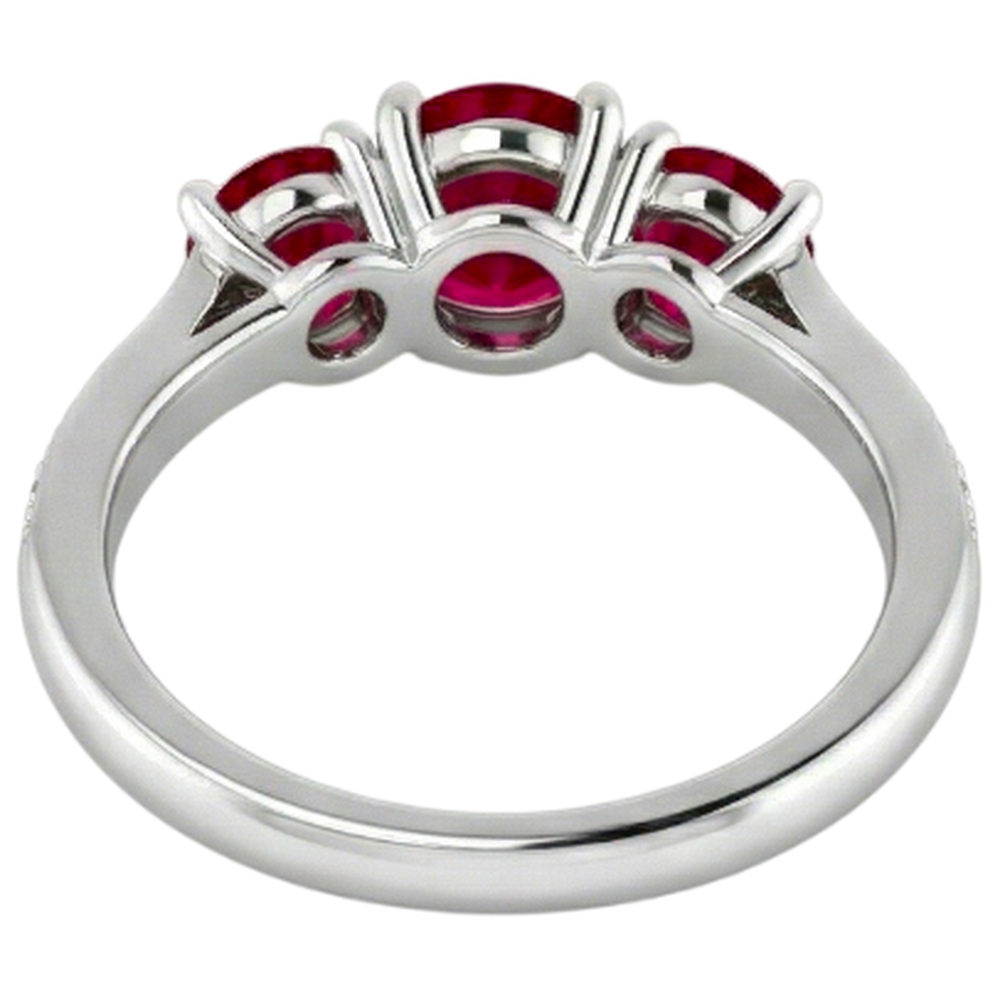 1.10 Carats Burma Ruby Natural Earth Mined Diamond ( Not Lab Grown ) Accented Ring 14K White Gold New