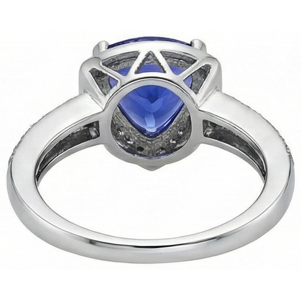 natural round sapphire 1.50ct ring band detail