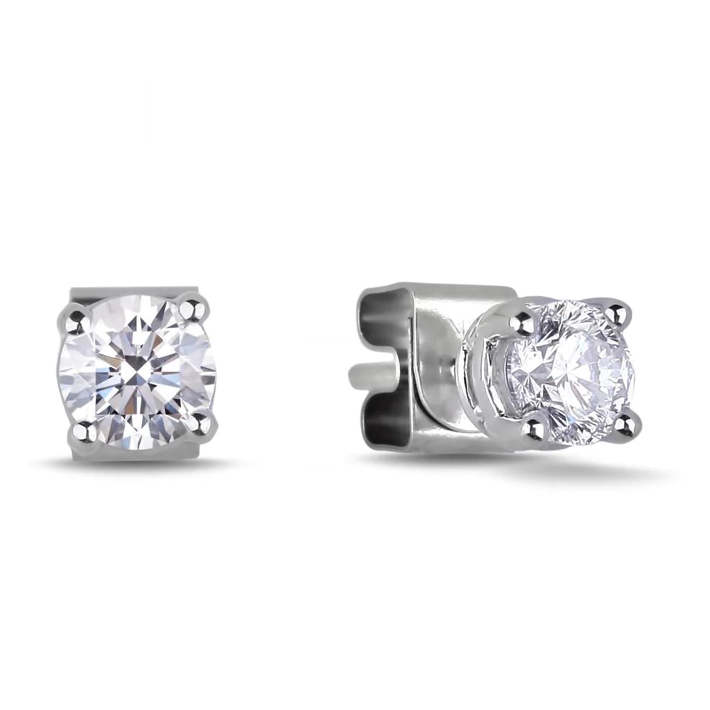 1.20 Carats Round Real Diamond Stud Earring Jewelry