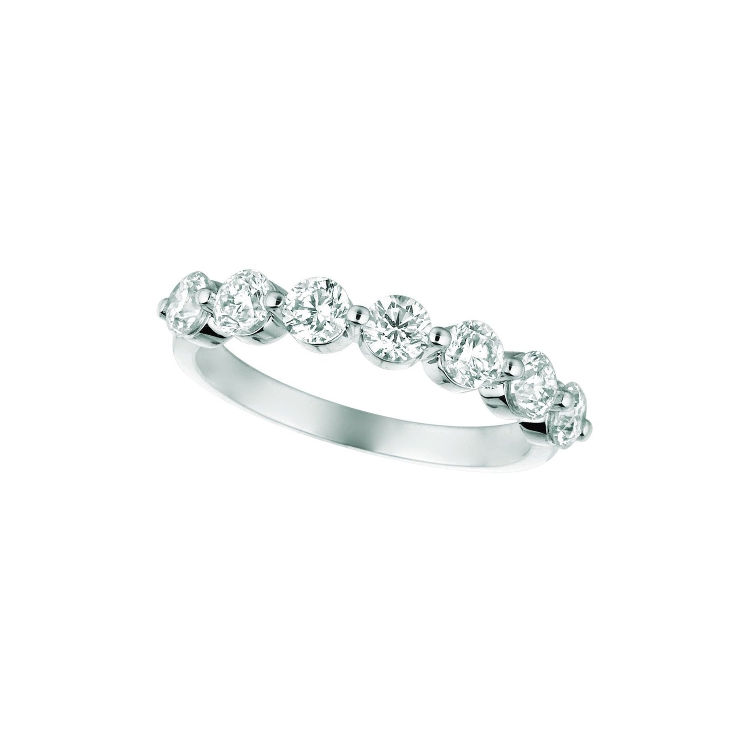 1.25 Carats Lab Grown Diamond Half Eternity Fancy Band White Gold 14K - Half Eternity Band-harrychadent.ca