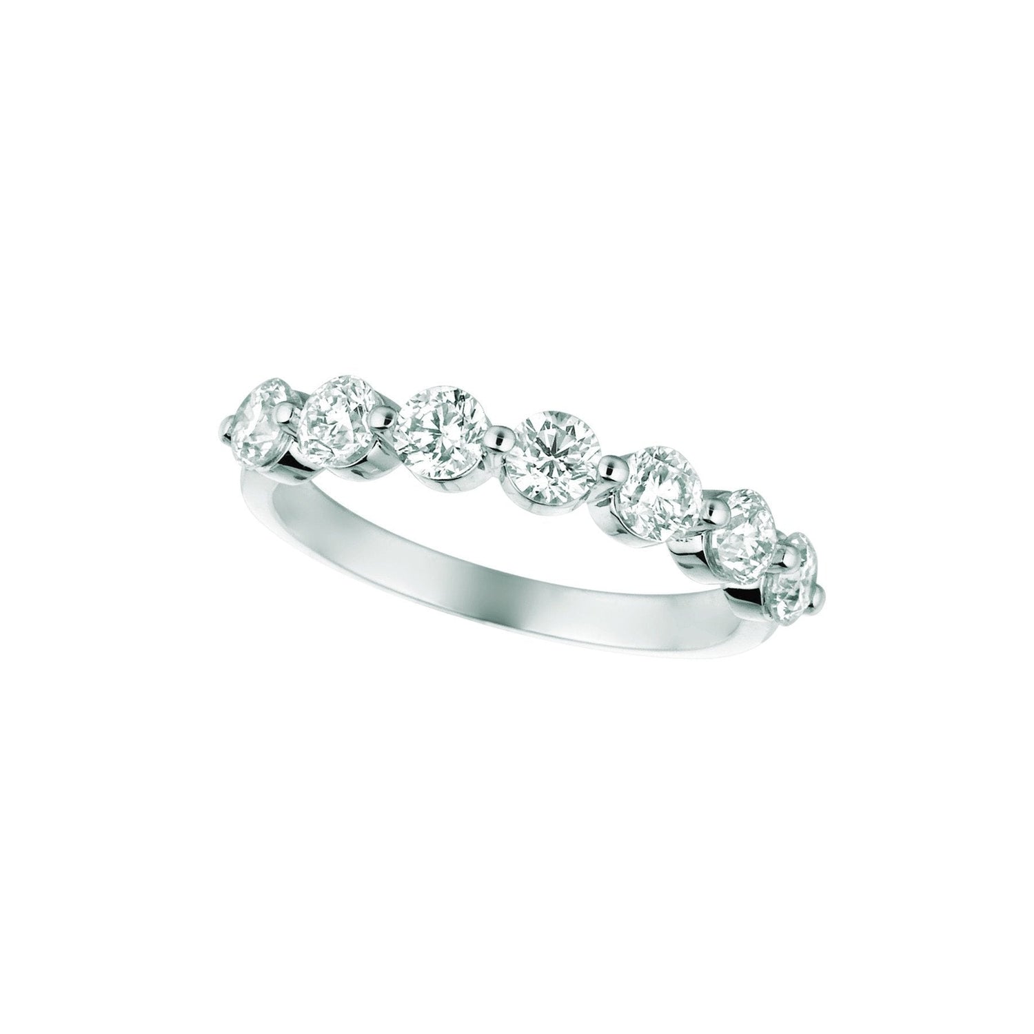 1.25 Carats Lab Grown Diamond Half Eternity Fancy Band White Gold 14K - Half Eternity Band-harrychadent.ca