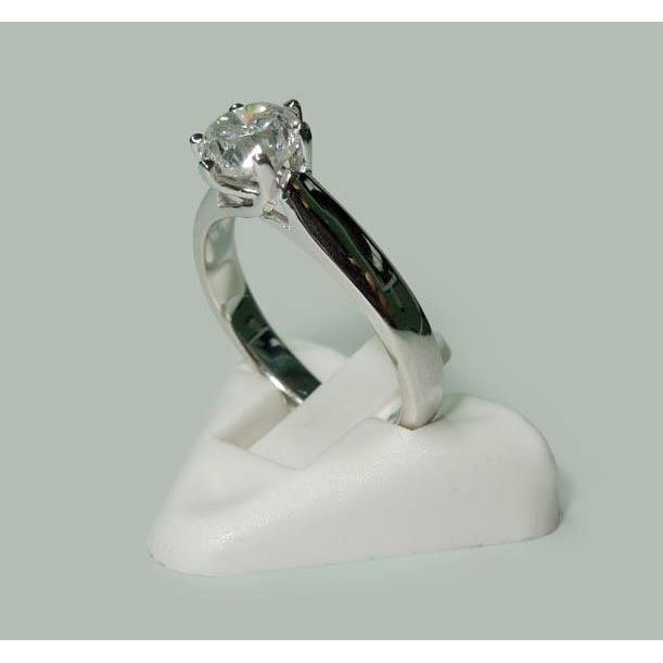 1.30 Carats Real Diamond Solitaire Ring White Gold 14K