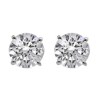 1.3 Ct Round Cut Real Diamond Stud Earring