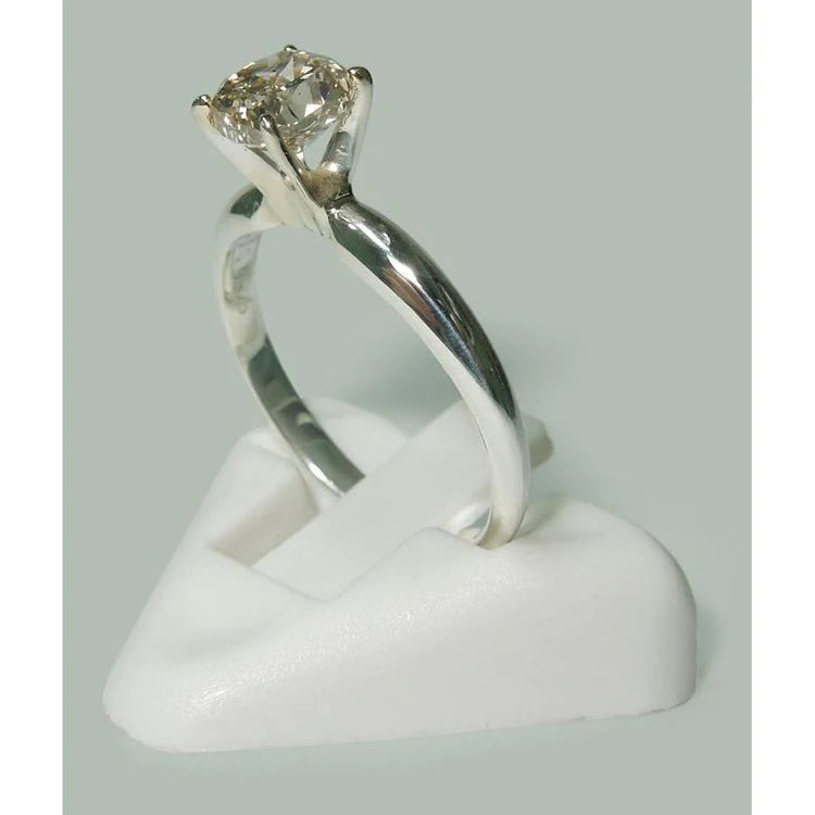 1.50 Carat Radiant Real Diamond Solitaire Engagement Ring White Gold