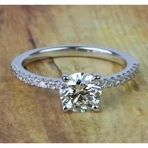 1.50 Carats Round Real Diamond  Ring Jewelry