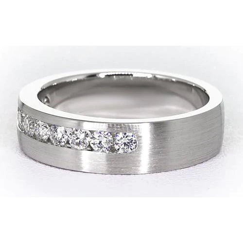1.50 Carats Round Real Natural Earth Mined Diamond Anniversary Band White Gold 14K Jewelry