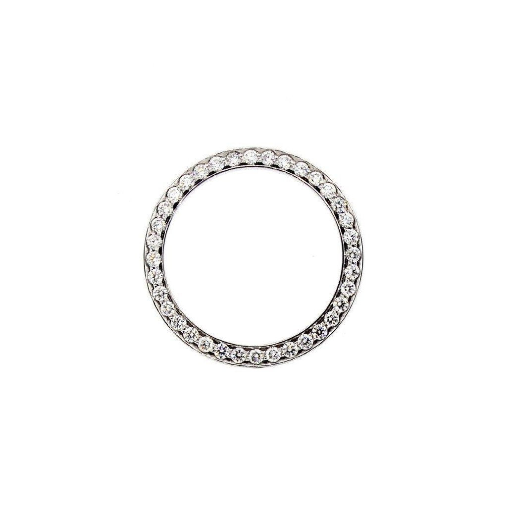 1.5 Ct Ladies Custom Real Diamond Bezel To Fit Rolex Datejust & Date Watch 26 mm