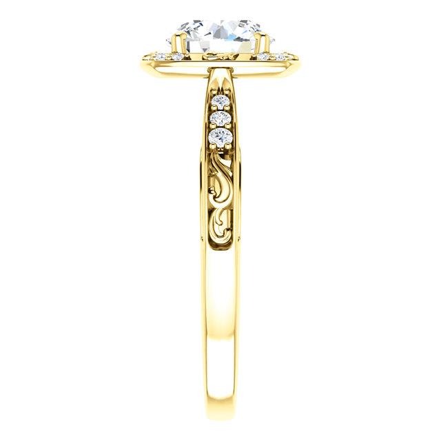 1.65 Ct. Round Brilliant Real Diamonds Anniversary Ring Jewelry - Halo Ring-harrychadent.ca