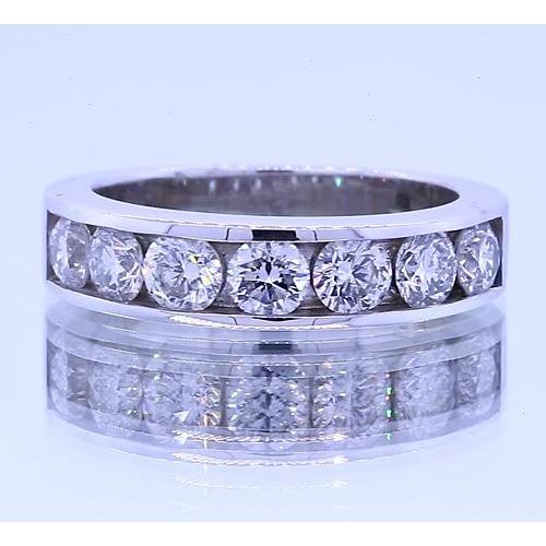 1.75 Carats Round Real Diamond Anniversary Band Channel Set