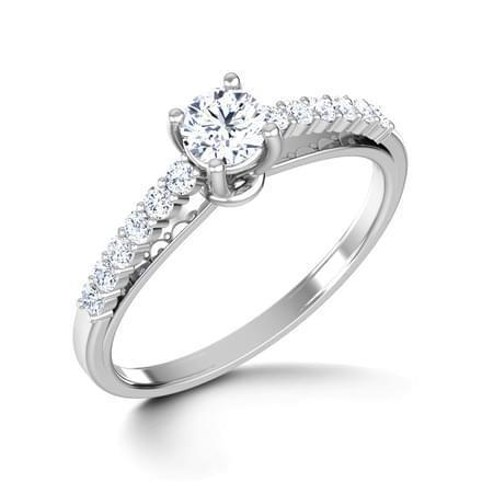 1.85 Ct Brilliant Cut Genuine Diamonds Anniversary Ring With Accents White Gold