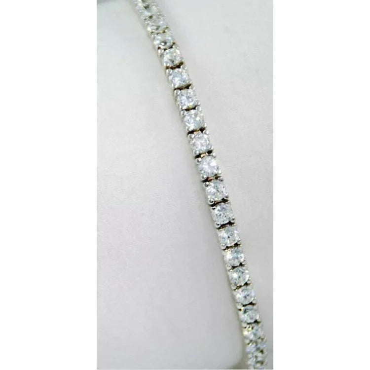 10.10 Carats Lab Grown Diamond Tennis Bracelet WG Jewelry Round Cut