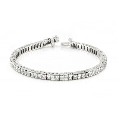 10.50 Carats Lab Grown Diamond Tennis Bracelet White Gold 14K Jewelry
