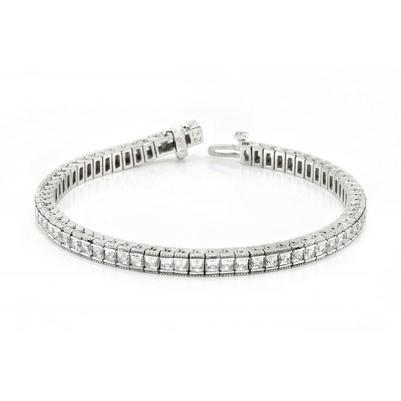 10.50 Carats Lab Grown Diamond Tennis Bracelet White Gold 14K Jewelry