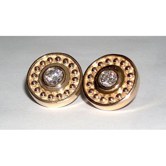 1 Carat G SI1 Antique Style Natural Diamond Stud Earring