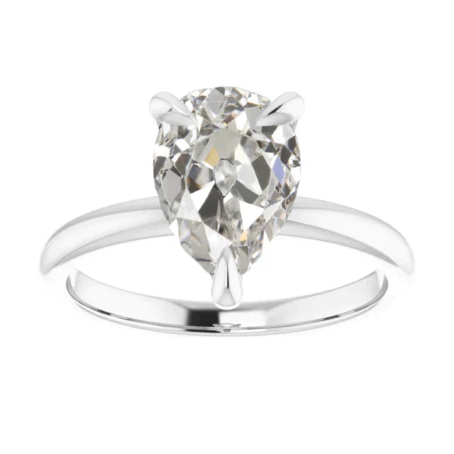Brilliant Diamond Solitaire Ring 1-ct 14K White Gold – main view