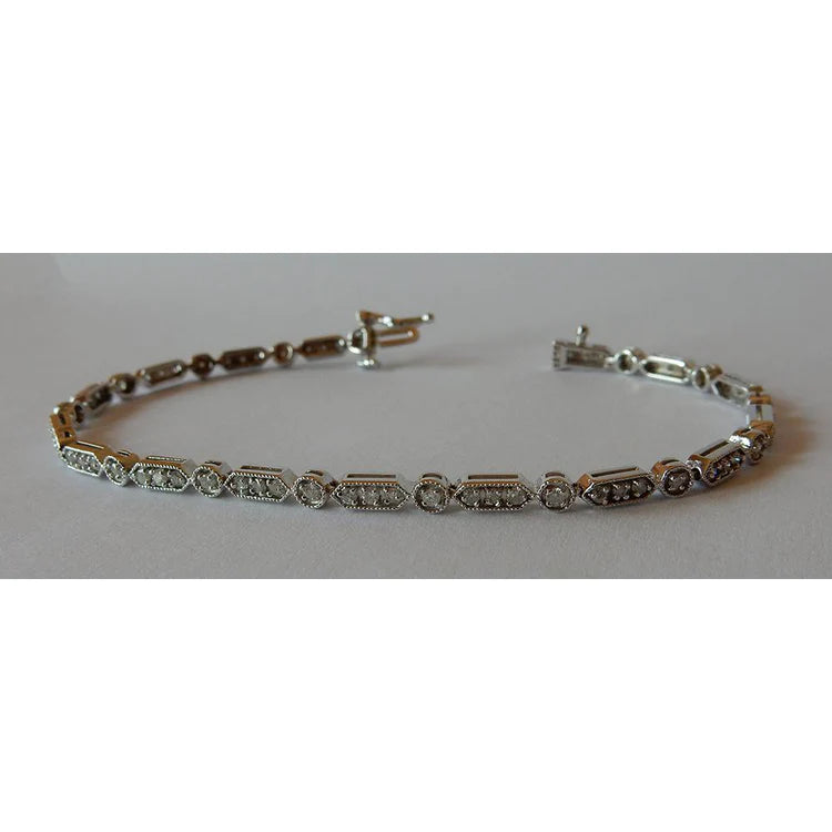 1 Carat Real Diamond Bracelet Gold 14K