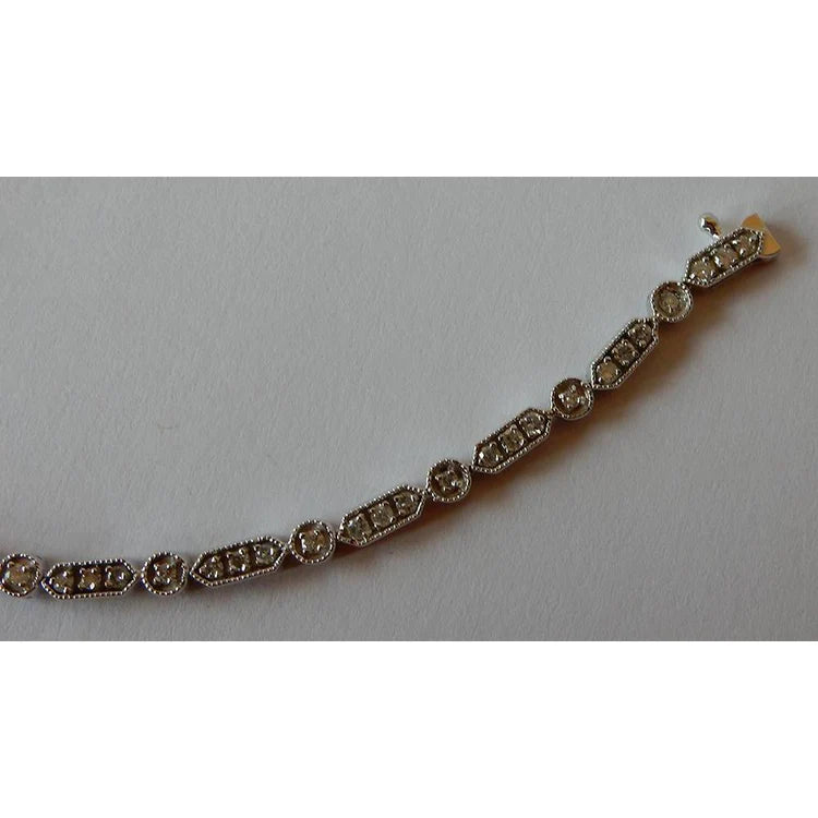 Real Diamond Bracelet White Gold 14K