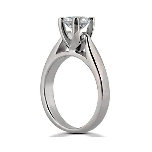1 Carat Real Diamond Engagement Ring White Gold 14K New