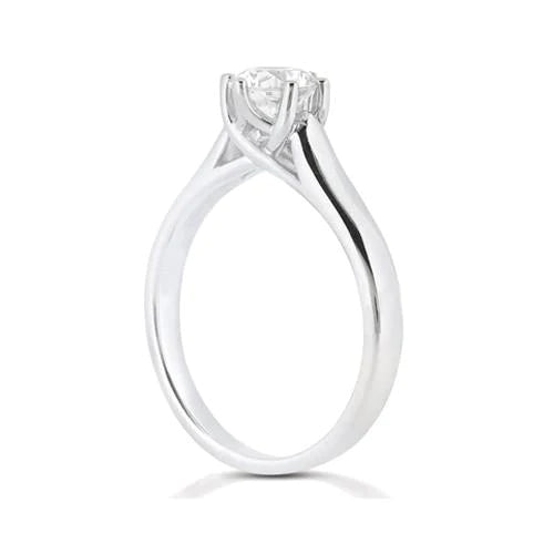 1 Carat Real Diamond Solitaire 6 Prong Jewelry Engagement Ring