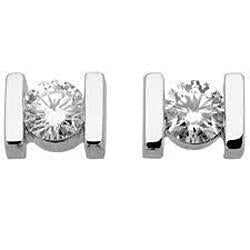1 Carat Round Brilliant Cut Genuine Diamond Stud Women Earrings