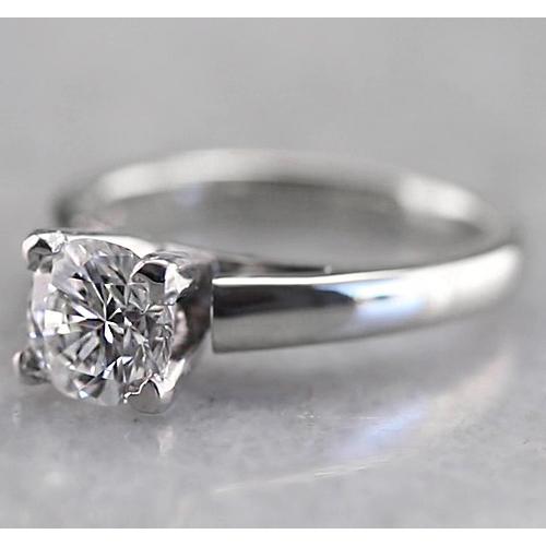 Round Solitaire Genuine Diamond Ring