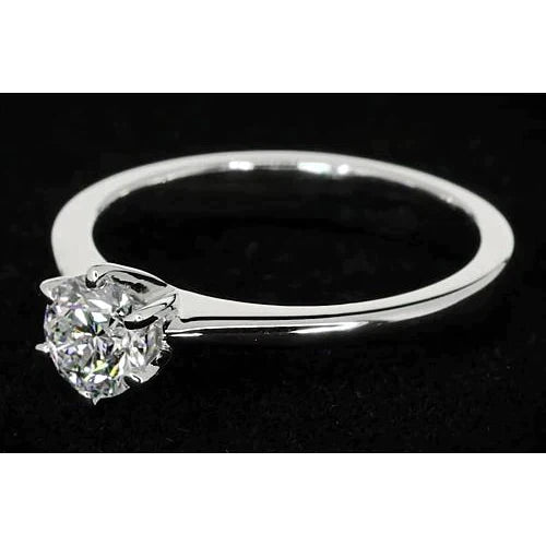 Thin Band Real Diamond Engagement Ring