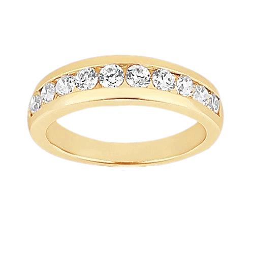 1 Carat Lab Grown Diamond Wedding Band 14K Yellow Gold