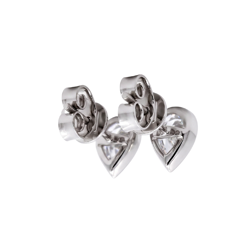 1 Carat Pear Cut Lab Grown Diamonds White Gold Earring