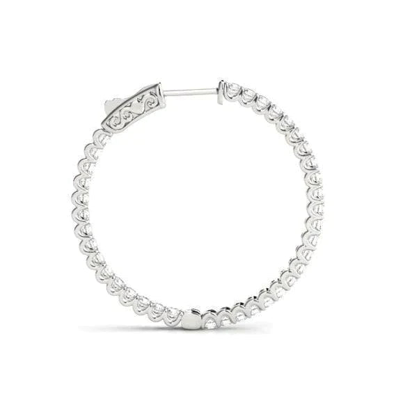 Small Genuine Diamond Hoops
