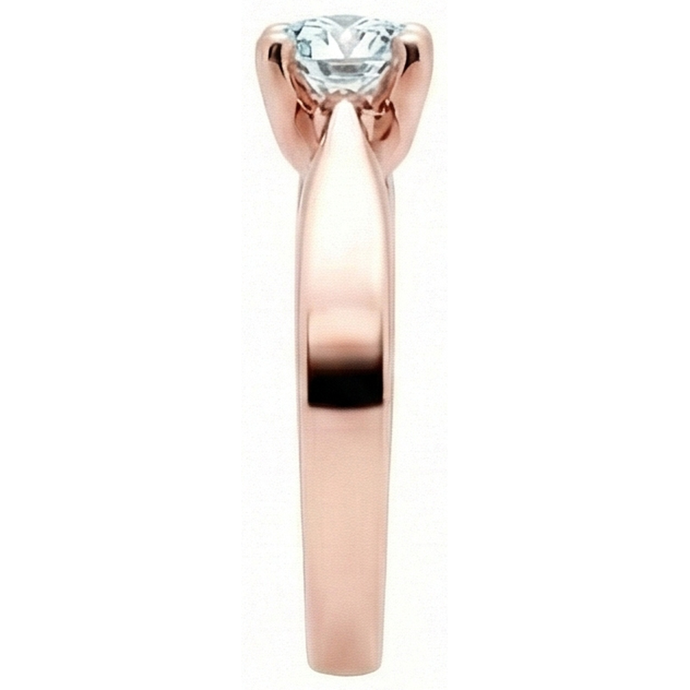 2.51 Ct. Rose Gold Real Natural Earth Mined Diamond ( Not Lab Grown ) Solitaire Engagement Ring