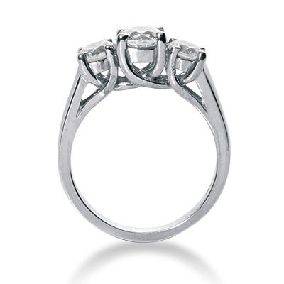 2.01 Carat Lucida Real Diamond Rings 3 Stone