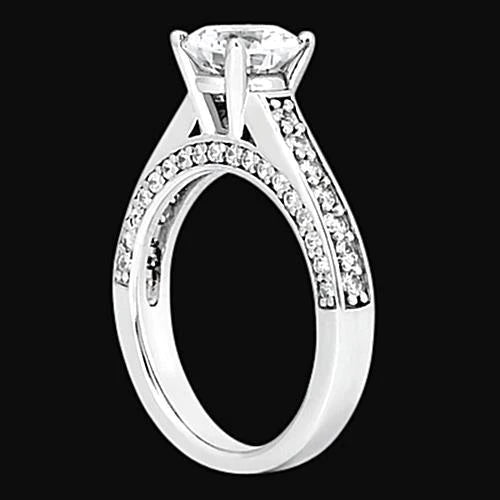 2.01 Carat Natural Diamonds Ring With Accents Jewelry White Gold