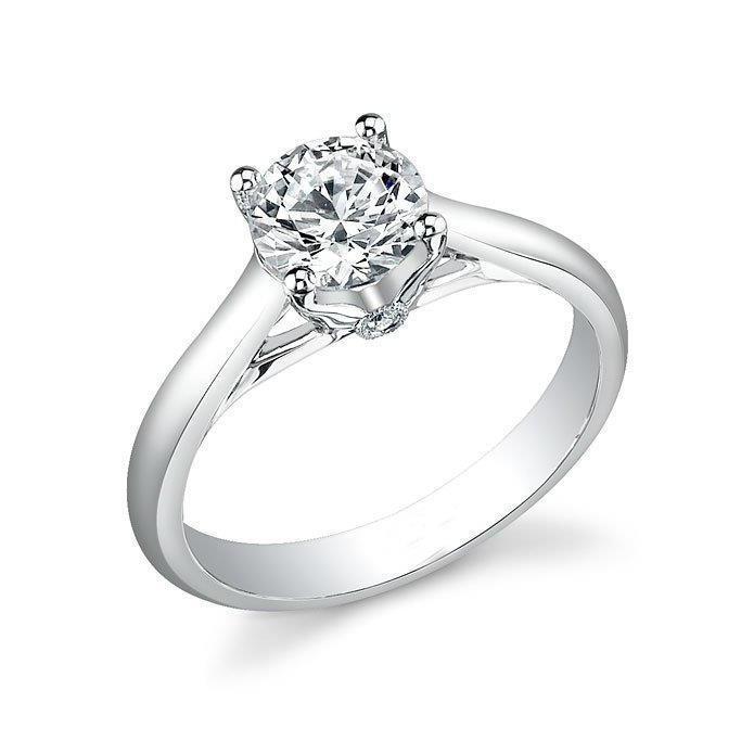 2.20 Carats Gorgeous Round Cut Genuine Diamond Ring 14K White Gold