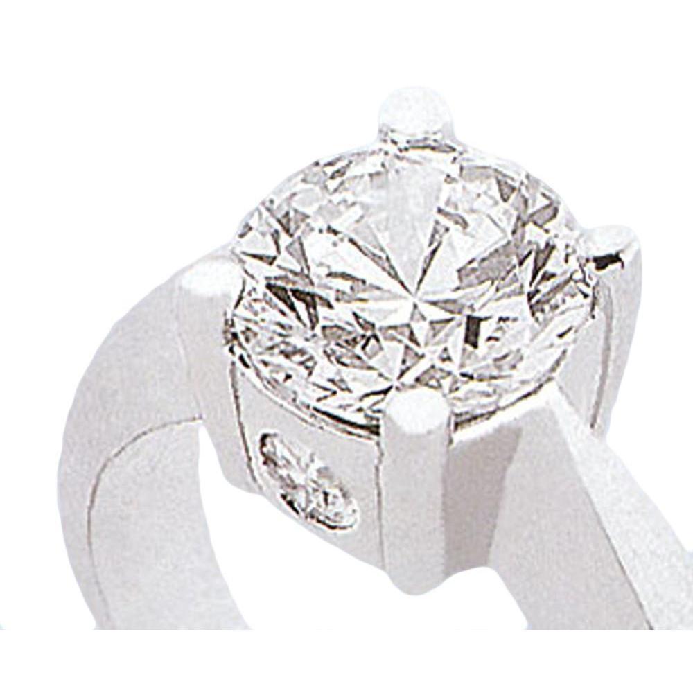 2.20 Carats Round Real Diamond Three Stone Anniversary Ring White Gold 14K