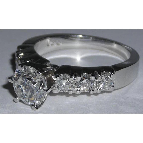 Natural Diamond White Gold Engagement Ring