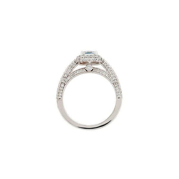 2.31 Carats Asscher Natural Diamond Solitaire Engagement Ring Jewelry