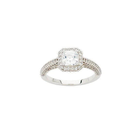 2.31 Carats Asscher Natural Diamond Solitaire Engagement Ring New