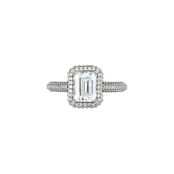 2.36 Carat Emerald Real Diamond Engagement Anniversary Ring White Gold 14K