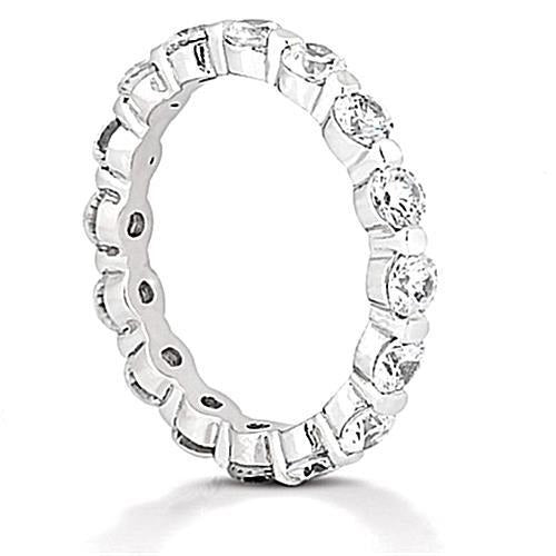 2.40 Carats Round Lab Grown Diamond Eternity Wedding Band Jewelry New