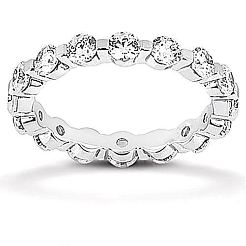 2.40 Carats Round Lab Grown Diamond Eternity Wedding Band Jewelry New