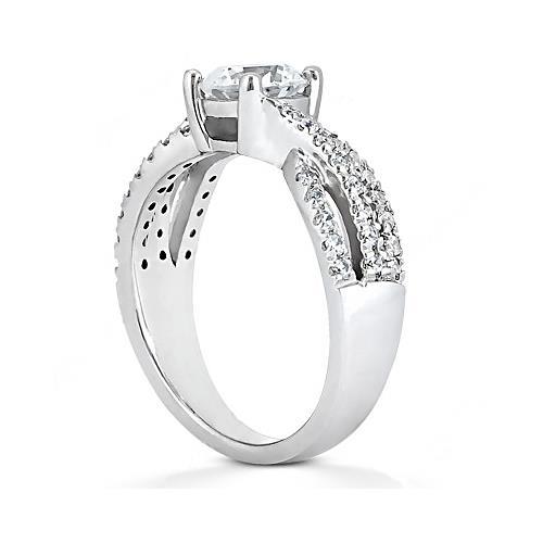 2.45 Ct. Real Diamond Engagement Ring Twisted Shank New