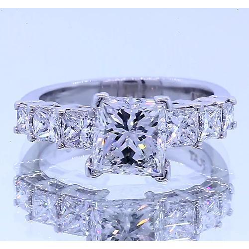 2.50 Carats Princess Cut Genuine Diamond Engagement Ring Jewelry New