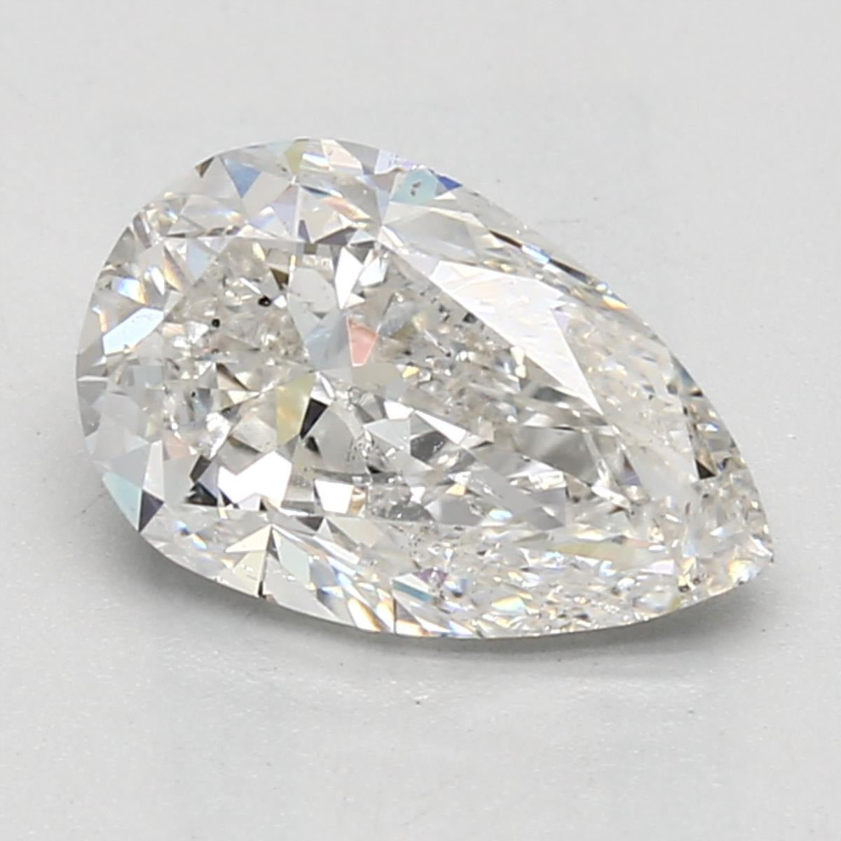 2.50 Carats Real Diamond Pear Halo Engagement Ring White Gold 14K