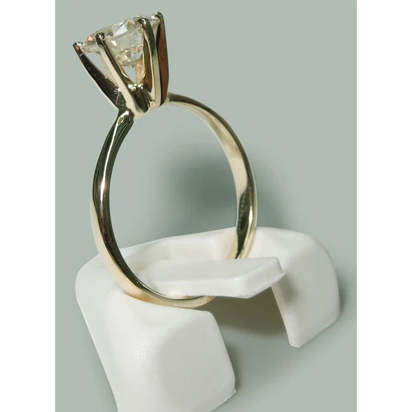 2.50 Carats Round Real Diamond Solitaire Engagement Ring Yellow Gold 14K