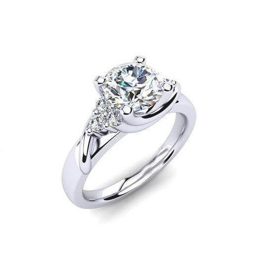 2.50 Ct Natural Diamonds Anniversary Ring With Accents White Gold