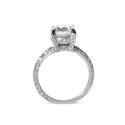 2.50 Ct Round Natural Diamonds Engagement Ring White Gold
