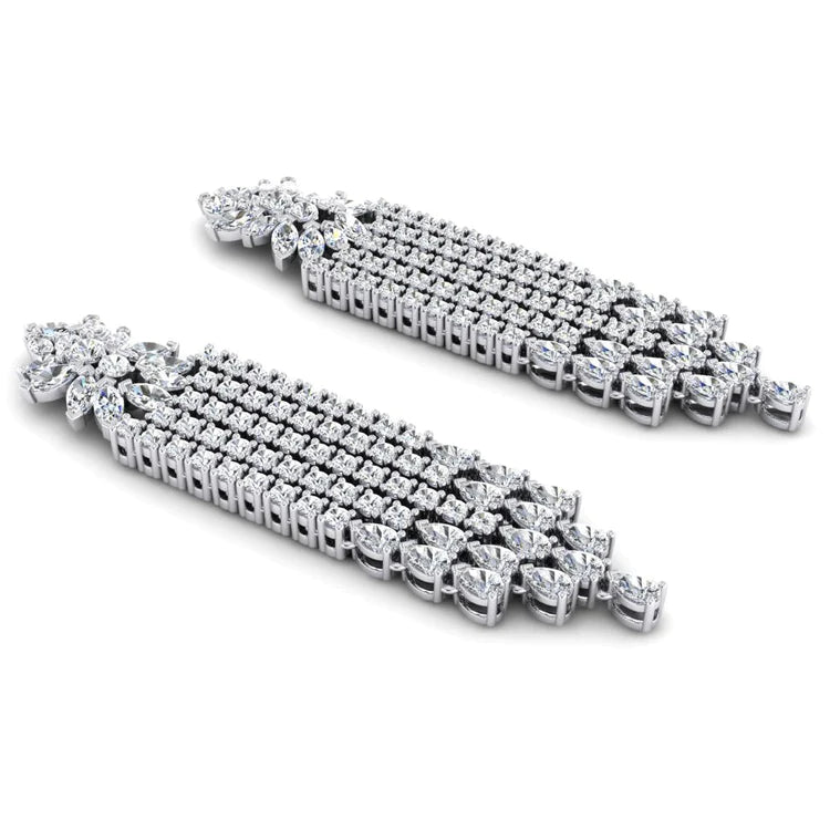 2.5 Inches Natural Diamond Chandelier Earrings - Chandelier Earring-harrychadent.ca
