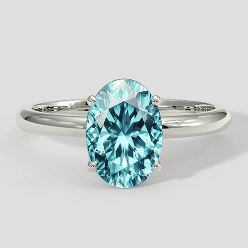 2.75ct Oval Cut Neon Paraiba Ring